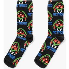 Famgem Metroid 8bit Crazy Pattern Dress Socks - Casual