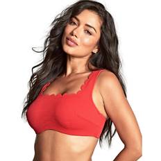 Polyamide - Women Bikini Tops Panache Spirit Moulded Crop Top Bikini Top - Red Polyamide