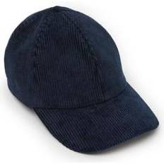 Cashmere - Men Caps Falconeri Cotton Velvet Baseball Cap - Navy Blue