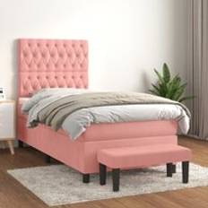 mit Matratze Rosa 90x200 cm Boxspringbett