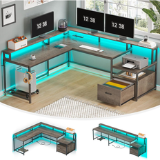 SEDETA L Shape Gaming Computer Large Writing Desk