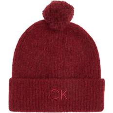 Alpaka Kopfbedeckungen Calvin Klein Embroidery Airy Knitted Hat - Red