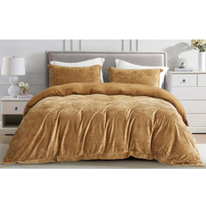 Chezmoi Collection Distressed Velvet Set King Duvet Cover