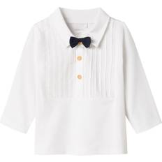 Hvid Bluser & Tunikaer Name It Regular Fit Top Med Lange Ærmer - Bright White
