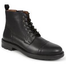 Jones Bootmaker Guiseley Leather Lace-Up Boots - Black