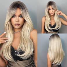 Hair Products Yosicl Long Wave Wig with Bangs A19