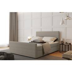 220cm Letti Continentali CARO 160x220 cm Stoff Scala Truffle Boxspringbett