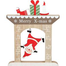 MDF Decorative Items Something Different Something Different Falling Santa Wooden 17.5 cm x 22.5 cm Christmas Tree Ornament