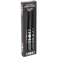 Black Candles & Accessories Something Different Set of 3 Black Magic Moon Phase Taper Candles Candle