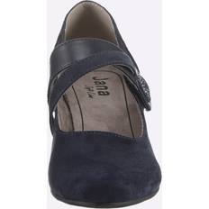 Jana Embellished Strap Mary Janes - Navy Suede