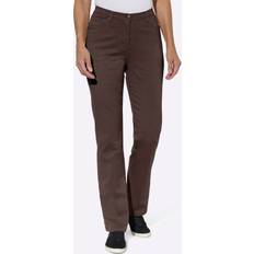 Elasticated 5-Pocket Jeans - Chocolate