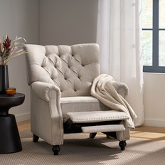 Christopher Knight Home Modern Recliner Chair 37 in Beige Armchair