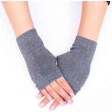 Green Gloves Aihontai Punk Y2K Star Knitted Woolen Gloves - Gray