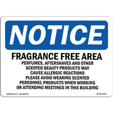 Wall Decorations SignMission Notice Fragrance Free Area 18.0 H x 24.0 W x 0.1 D Wall Decor