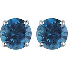 QVC 1.20 cttw London Blue Topaz Stud Earrings, 14K