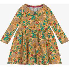 Yellow Dresses Children's Clothing Frugi Girls Cotton Forest Animals Dress - Yellow