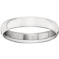 QVC Men's 14K White Gold 4mm Half Round Wedding Ban d