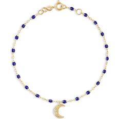 Gigi Clozeau 18K Yellow Gold Pirate Diamond & Lapis Petite Moon Bracelet Blue/Gold