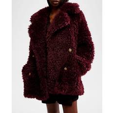 Purple - Women Coats Free People Sophie Faux Fur Peacoat - Vineyard Grape