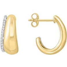 Effy Earrings Effy Two-Tone 14K Gold Diamond Hoop Earrings 0.13ct. (One Size)