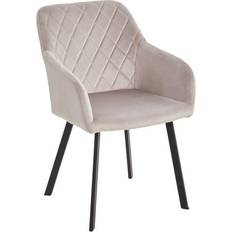 Livetastic Iron Velvet Taupe Kitchen Chair 87cm