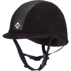 Equestrian Junior YR8 Sparkle Riding Hat Black/Black 59CM