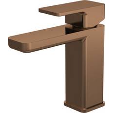 Brown Basin Taps Balterley Square Mono Basin Mixer Tap Brushed Bronze Brown