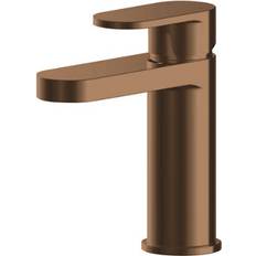 Brown Basin Taps Balterley Current Round Mono Basin Mixer Tap Brushed Bronze Brown