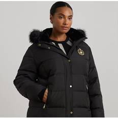 Coats Polo Ralph Lauren Crest-Patch Hooded Down Coat - Black