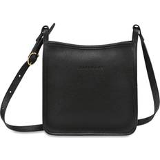 Longchamp Crossbody Bags Longchamp Le Foulonne Small Zip Leather Crossbody Black