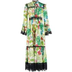 Gucci Dresses Gucci Floral Print Long Dress - Lace Details