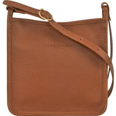 Longchamp Crossbody Bags Longchamp Le Foulonne Small Zip Leather Crossbody Caramel