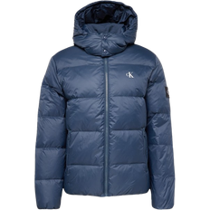 Irrotettava Huppu Vaatteet Calvin Klein Essentials Down Jacket - Sininen/Valkoinen