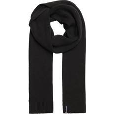 Cotton - Women Scarfs Superdry Essential Logo Knitted Scarf - Black