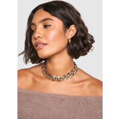 boohoo Chunky Chain Necklace - Gold