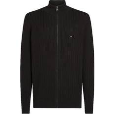 Tommy Hilfiger Herre Trøjer Tommy Hilfiger Herringbone Cardigan - Sort
