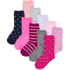 XS Socks The Children's Place Girls Print Crew Socks 10-Pack - Multi Clr