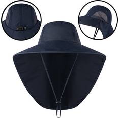 Grey Hats Maxpower Summer Sun Hat With Neck Flap - Navy