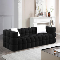 Black - Corner Sofas Ivy Bronx Kemiyah Upholstered 26.79 H x 84.31 W x 35.85 D Sofa