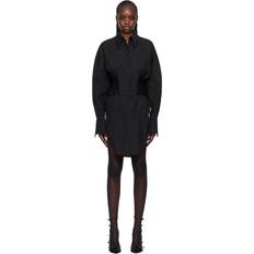 MUGLER Laced-Up Minidress - Black