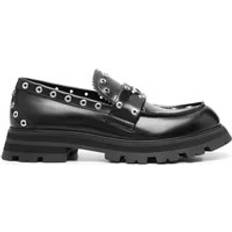 Alexander McQueen Men Low Shoes Alexander McQueen Chunky Eyelet Loafers - Black