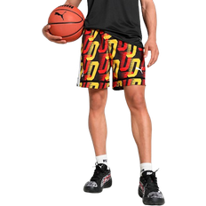 Basketball Pants & Shorts Puma Scoot All Jaws All-Over Print Men's Relaxed Fit Basketball Shorts - Black-Aop