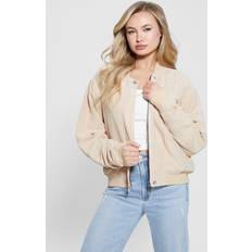 Linen Jackets Guess Eco Odessa Linen-blend Flight Jacket - Beige