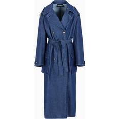 Denim Coats Emporio Armani Trench Coat Denim - Color Leather Loop