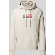 Bekleidung Jack & Jones Hoodie Mit Label-Print Modell Offwhite Melange