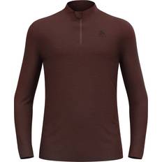 Braun - Herren Basisschicht-Oberteile Odlo Merino 2 Long Sleeve Long Sleeve - Rot