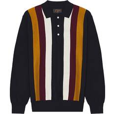 Shirts Beams Plus Knit Polo Stripe - Navy/Blue