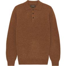 Leopard Jumpers Beams Plus Knit Polo 9g Sweater - Brown