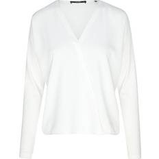 Elastaan/Lycra/Spandex Blouses Someday Pullover V-Ausschnitt - Offwhite