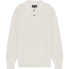 Shirts Beams Plus Knit Polo Cable - Light Grey